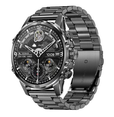 CF53 Outdoor-Männer-Smartwatch mit Taschenlampe 1,75-Zoll-Amolierte Herzfrequenz 600mAh-Batterie